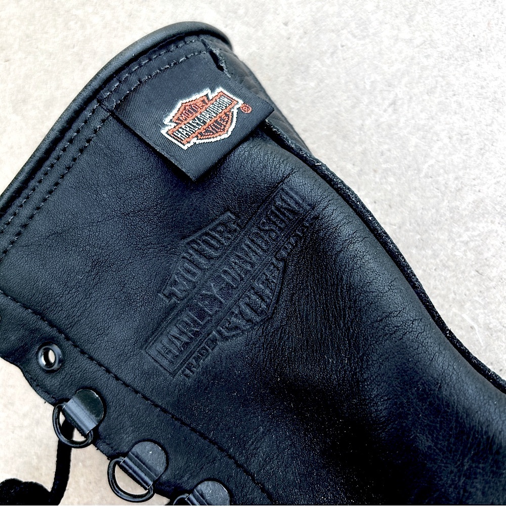 Vintage Leather Harley Davidson Motorcycle Boots